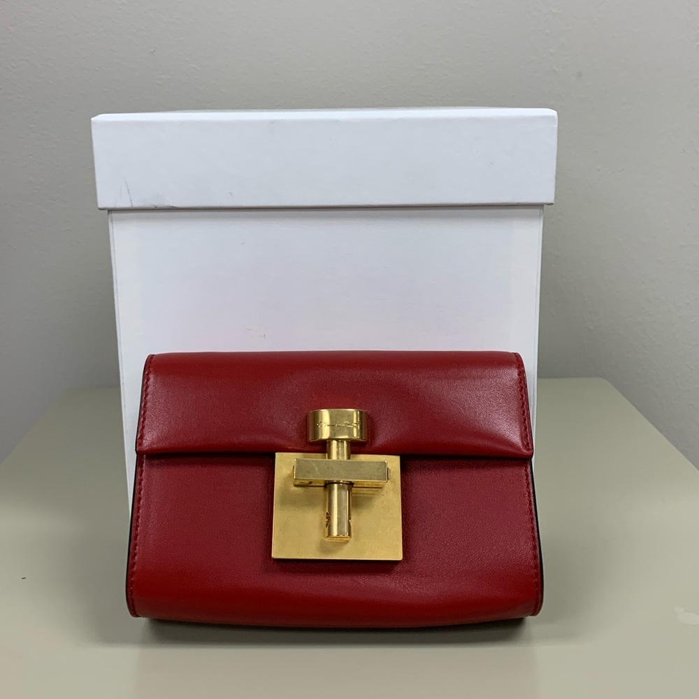Oscar de la Renta Red Clutch